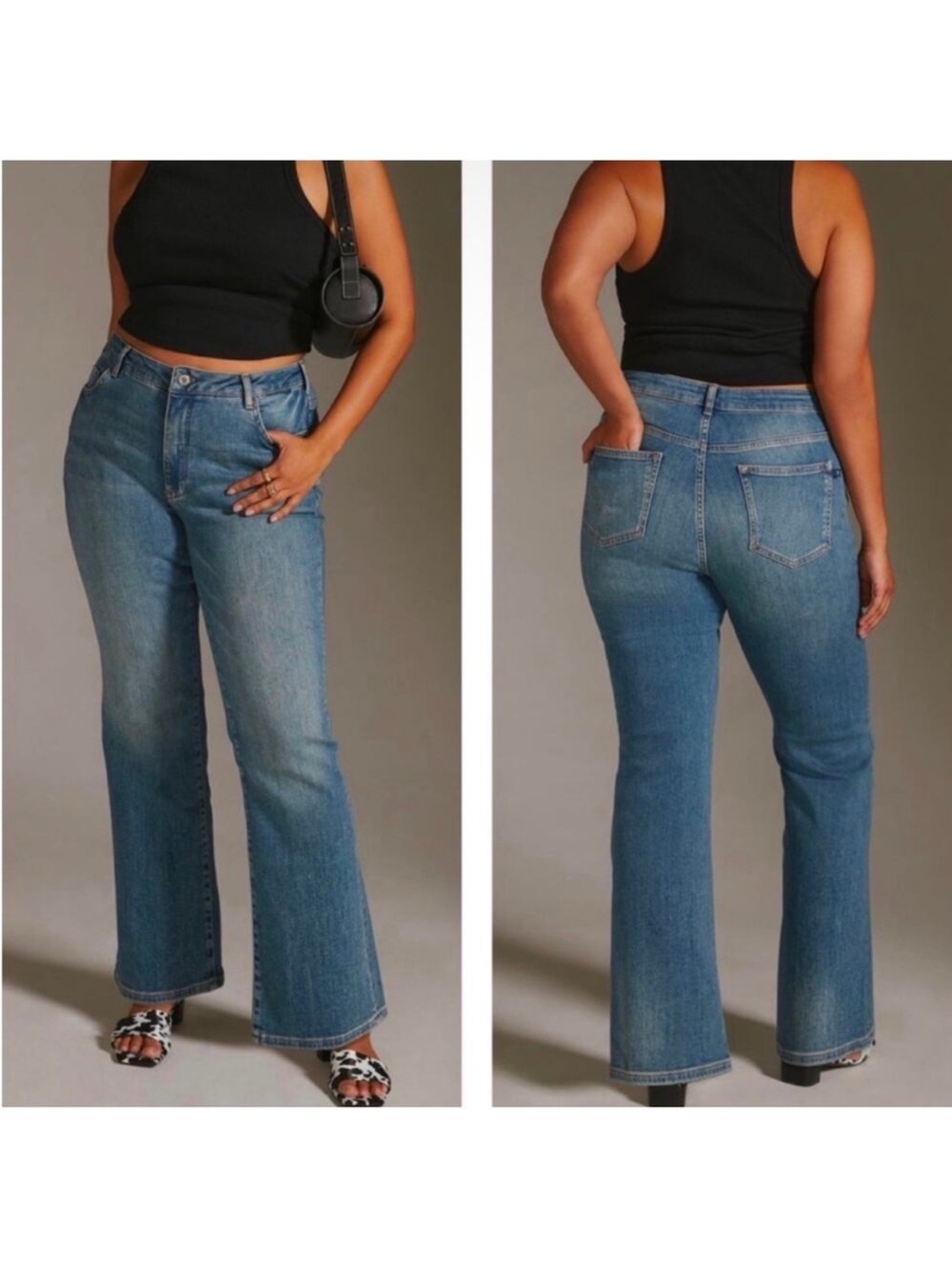 Anthropologie Pilcro Demilune Bootcut Jeans Medium Wash Stretch Denim Size 29